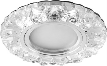 Светильник встраиваемый с белой LED подсветкой Feron CD908 потолочный MR16 G5.3 прозрачный 28891 - фото 177306