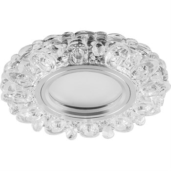 Светильник встраиваемый с белой LED подсветкой Feron CD926 потолочный MR16 G5.3 прозрачный 28901 - фото 177313
