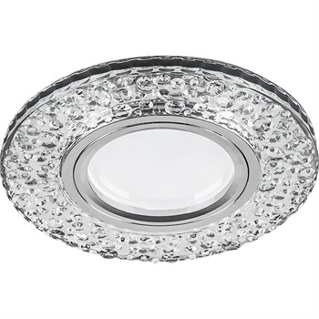 Светильник встраиваемый с LED подсветкой Feron CD945 потолочный MR16 G5.3 прозрачный, хром 32993 - фото 177864