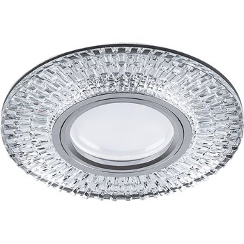 Светильник встраиваемый с LED подсветкой Feron CD943 потолочный MR16 G5.3 прозрачный, хром 32991 - фото 177869