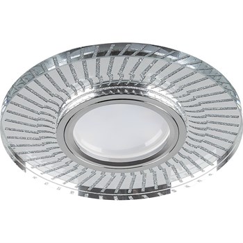 Светильник встраиваемый с LED подсветкой Feron CD979 потолочный MR16 G5.3 прозрачный, хром 32995 - фото 177874