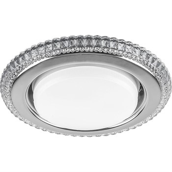 Светильник встраиваемый с белой LED подсветкой Feron CD4036 потолочный GX53 без лампы, прозрачный, хром 40503 - фото 177917