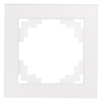 Рамка 1-местная, стекло, STEKKER, GFR00-7001-01, серия Катрин, белый 39517 - фото 178822