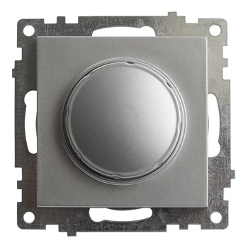 Выключатель диммирующий TRIAC(механизм), STEKKER GLS10-7106-03, 250V, 500W, серия Катрин, серебро 39587 - фото 179285