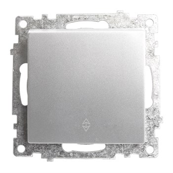 Переключатель 1-клавишный (механизм), STEKKER GLS10-7105-03, 250V, 10А, серия Катрин, серебро 39576 - фото 179325