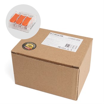 Универсальная компактная клемма 3-проводная STEKKER, LD221-613 39864 - фото 180377
