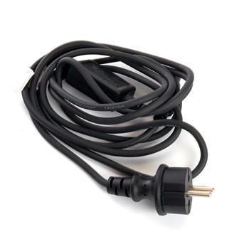 Сетевой шнур для гирлянд 3м, 2*0,5мм2, IP44, черный, DM403 48190 - фото 180467