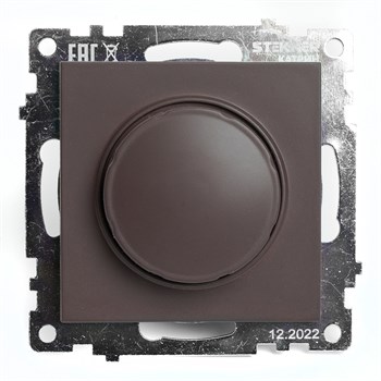 Выключатель диммирующий TRIAC(механизм), STEKKER GLS10-7106-04, 250V, 500W, серия Катрин, шоколад 49017 - фото 180909