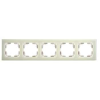 Рамка 5-местная, стекло, STEKKER, GFR00-7005-07, серия Катрин, дымчатый 49039 - фото 181052