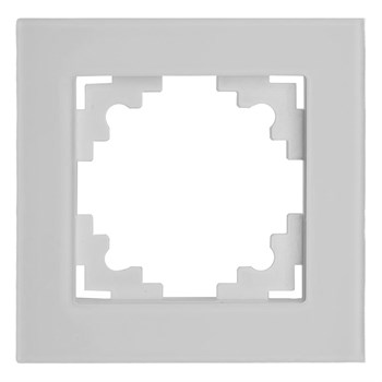 Рамка 1-местная, стекло, STEKKER, GFR00-7001-01М, серия Катрин, белый матовый 49594 - фото 183048