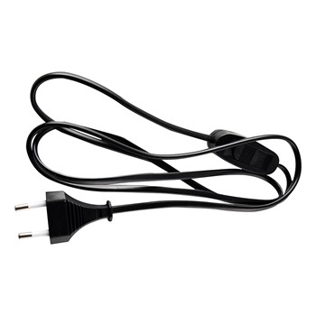 Сетевой шнур с выключателем, 230V 1,9м черный, KF-HK-1-2 51041 - фото 183617
