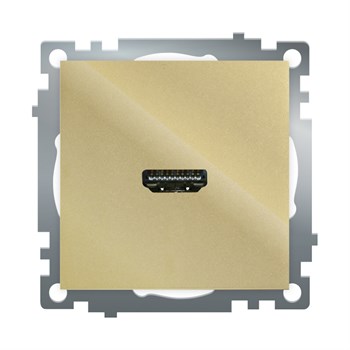 Розетка HDMI 2.1, Type A (механизм), STEKKER, GLS00-7118-08, серия Катрин, золото 50060 - фото 184819