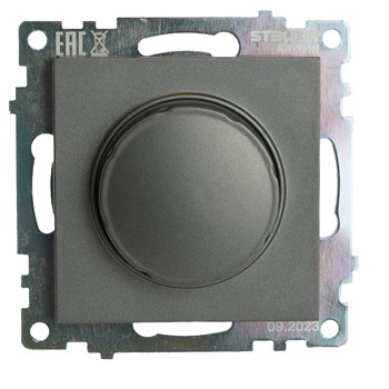 Выключатель диммирующий TRIAC (механизм) 250В, 500W, серия Катрин, графит, GLS10-7106-06 49413 - фото 184982
