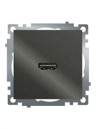 Розетка HDMI 2.1, Type A (механизм), серия Катрин, графит, GLS00-7118-06 50059 - фото 185062