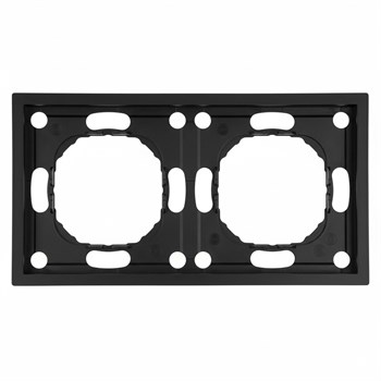Рамка STEKKER, PFR00-5002-05 2-местная, серия Эмили, черный уголь, soft touch 49859 - фото 186012