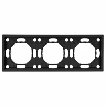 Рамка STEKKER, PFR00-5003-05 3-местная, серия Эмили, черный уголь, soft touch 49860 - фото 186058