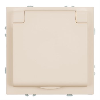 Розетка 1-местная с крышкой с защ. штор, STEKKER, с/з, IP42, 250В, 16А, серия Эмили, RST16-5112-08, кашемир, soft touch 49907 - фото 186099