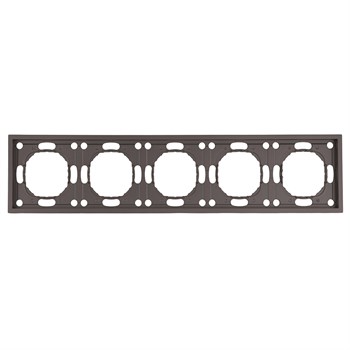 Рамка STEKKER, PFR00-5005-09 5-местная, серия Эмили, антрацит, soft touch 49940 - фото 186286