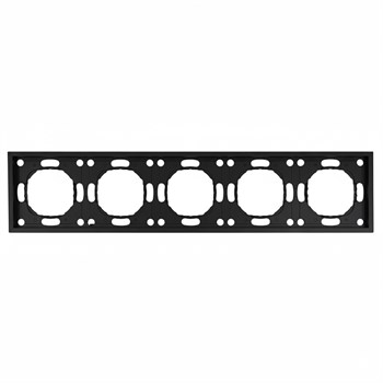 Рамка STEKKER, PFR00-5005-05 5-местная, серия Эмили, черный уголь, soft touch 49862 - фото 186426