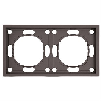 Рамка STEKKER, PFR00-5002-09 2-местная, серия Эмили, антрацит, soft touch 49937 - фото 186450