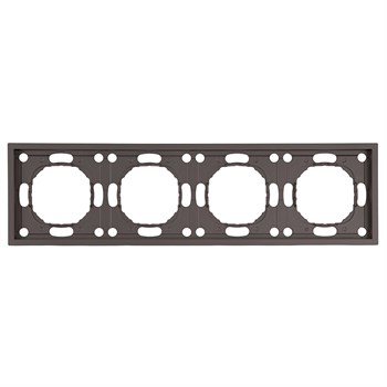 Рамка STEKKER, PFR00-5004-09 4-местная, серия Эмили, антрацит, soft touch 49939 - фото 186456