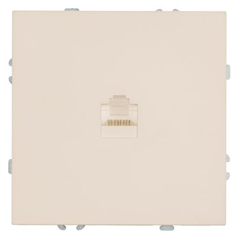 Розетка компьютерная 1-местная RJ-45 (механизм), серия Эмили, RST00-5117-08, кашемир, soft touch 49899 - фото 186490