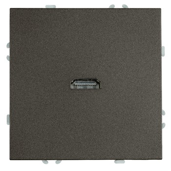 Розетка HDMI 2.0 Type A (механизм), STEKKER, серия Эмили, RST00-5118-09, антрацит, soft touch 50168 - фото 187179