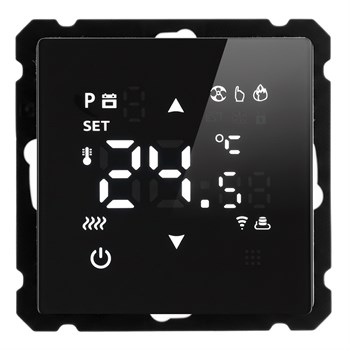 Терморегулятор Wi-Fi (механизм), STEKKER, 250В, 3500Вт, серия Катрин, GLS00-7119-05, черный 50375 - фото 188137