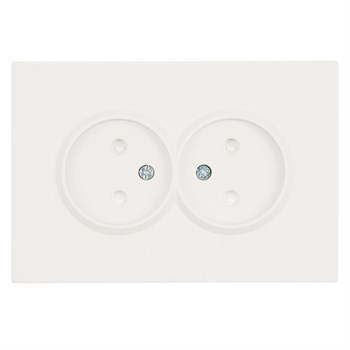Розетка 2-местная с з/ш, б/з, СЗК, STEKKER, 250В, 16А, серия Эмили, RST16-5116-01ZK, белый фарфор, soft touch 50237 - фото 188603