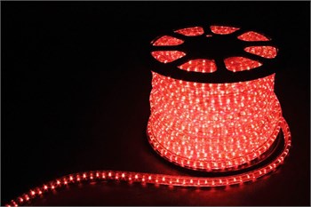 Дюралайт светодиодный Feron LED-R2W 2-х жильный , красный 1,44Вт/м 36LED/м 100м 220V 26061 - фото 191131