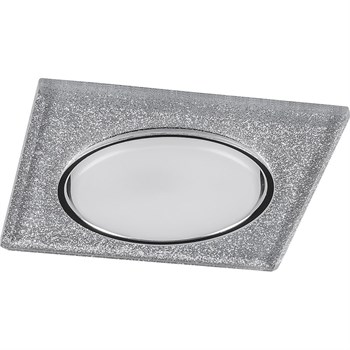 Светильник встраиваемый с белой LED подсветкой Feron CD4040 потолочный GX53 без лампы, серебро,  хром 40517 - фото 191490