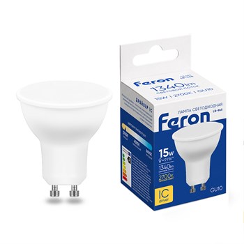 Лампа светодиодная Feron LB-965 MR16 GU10 15W 175-265V 2700K 53482 - фото 192690