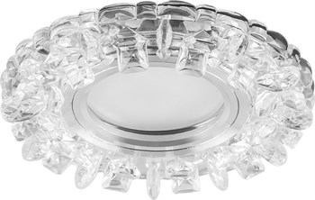 Светильник встраиваемый с белой LED подсветкой Feron CD927 потолочный MR16 G5.3 прозрачный 28902 - фото 193099