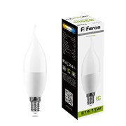 Лампа светодиодная Feron LB-770 Свеча на ветру E14 11W 175-265V 4000K