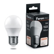 Лампа светодиодная Feron.PRO LB-1409 Шарик E27 9W 175-265V 6400K