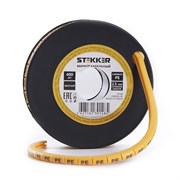 Кабель-маркер "PE" для провода сеч. 4мм2 STEKKER CBMR25-PE , желтый, упаковка 400 шт