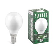 Лампа светодиодная SAFFIT SBG4513 Шарик E14 13W 230V 4000K