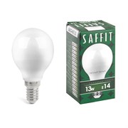 Лампа светодиодная SAFFIT SBG4513 Шарик E14 13W 230V 2700K
