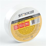 Изоляционная лента STEKKER INTP01319-10 0,13*19 10 м. белая