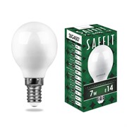 Лампа светодиодная SAFFIT SBG4507 Шарик E14 7W 230V 6400K