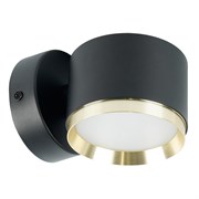 Светильник  настенный Feron HL4598  Barrel DUET 12W, 230V,GX53, черный + золото IP20 52019