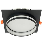 Светильник встраиваемый Feron DL703 LUNA потолочный GX70 черный квадрат 51100