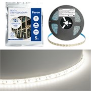 Светодиодная LED лента Feron LS626, 180SMD(2835)/m 17W/m 12V 5000*10*1.22мм 4000К IP65 51639