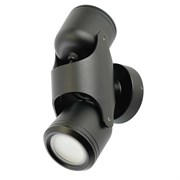 Светильник садово-парковый Feron DH1502, на стену,  2*GU10, 220-240V, черный 51740