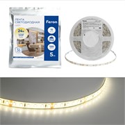 Светодиодная LED лента Feron LS511, 120SMD(2835)/м 11Вт/м 24V 5000*8*1.22мм 3000К IP65 51634