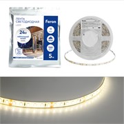 Светодиодная LED лента Feron LS511, 120SMD(2835)/м 11Вт/м 24V 5000*8*1.22мм 4000К IP65 51635