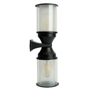 Светильник садово-парковый Feron DH1402, на стену, 2*E27 220-240V, черный 51737