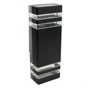 Светильник садово-парковый  Feron.ONE DH0807-P, на стену вверх/вниз,  2*GU10 220-240V, черный пластик 51539