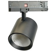 Светодиодный светильник Feron TR Reflex трековый на шинопровод 40W, 3500 Lm, 4000К, 36 градусов, черный, 3х фазный с функцией выбора мощности 52059