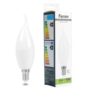 Лампа светодиодная Feron LB-980 Свеча на ветру E14 15W 175-265V 4000K 52075